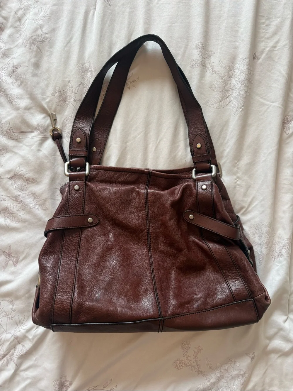 Fossil | Vintage Leather Maddox Satchel Hobo Buckle Handbag